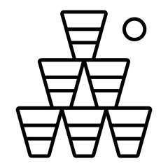 Cups outline icon