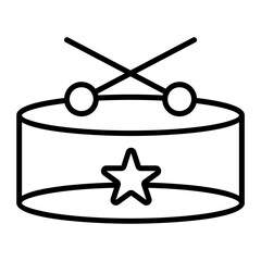 Drums outline icon