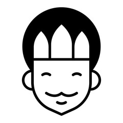 the face of a person attending the festival