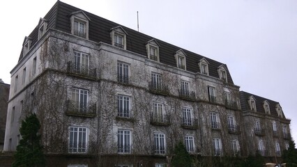 Old Ivy-Covered European Building