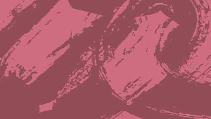 Thick Grainy pink bold brush stroke with spray texture. Grunge hand drawn distress damaged edge vintage template. Doodle brush strokes texture with small dots. Retro vector background for posters.