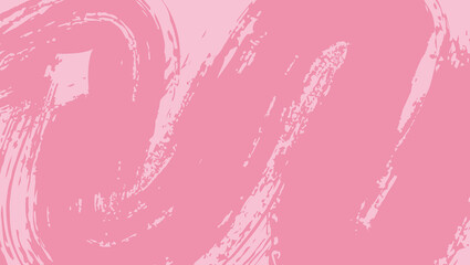 Thick Grainy pink bold brush stroke with spray texture. Grunge hand drawn distress damaged edge vintage template. Doodle brush strokes texture with small dots. Retro vector background for posters.