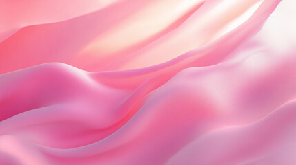 Fototapeta premium Background image of beautiful pink silk fabric waving