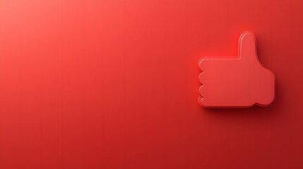 赤い背景といいねアイコン