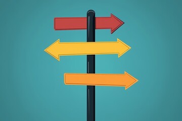 Colorful Directional Signpost Graphic Design