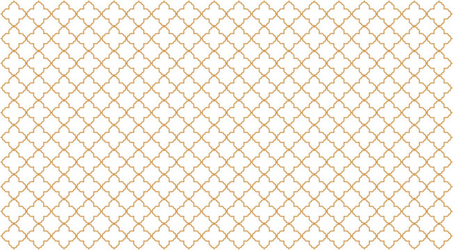 Moroccan quatrefoil geometric seamless pattern. Element for background. Islamic and Arabian culture ornaments.