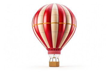 Obraz premium Hot air balloon aircraft vehicle white background.