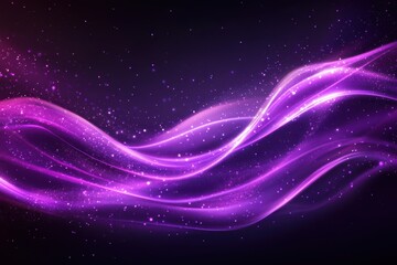 Fototapeta premium Abstract purple glowing wave with sparkles. Ideal for backgrounds, websites, or presentations needing a mystical, elegant feel.