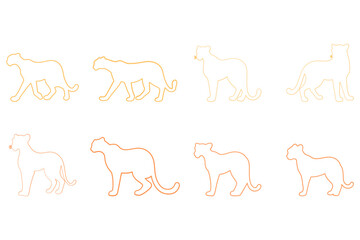 Outline Cheetah Illustration
