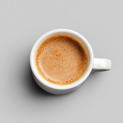 Fototapeta premium An isolated white cup mug of americano coffee drink background beverage.