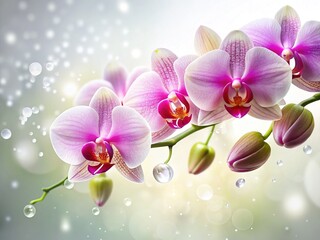 Obraz premium Delicate Orchid Bloom Abstract - Floating Orchids