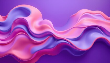 Naklejka premium Abstract Pink and Purple Liquid Wave Forms