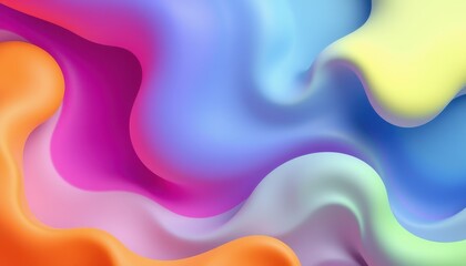 Abstract Colorful Swirling Fluid Design Background