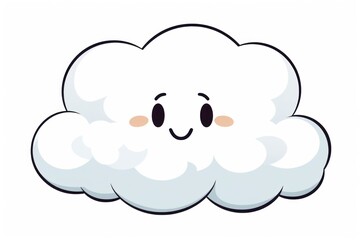 Isolated cloud cartoon white chandelier.