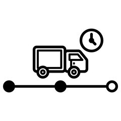 택배 배송 지연 아이콘