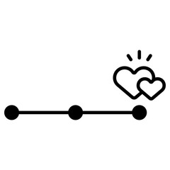 하트 목적지 도착 아이콘