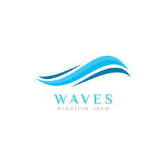 Creative Wave Concept Logo Design Template