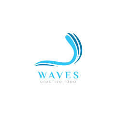 Creative Wave Concept Logo Design Template