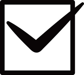 チェックボックスにチェックを入れたアイコン