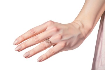 Fototapeta premium Fingers crossed festure hand nail skin.