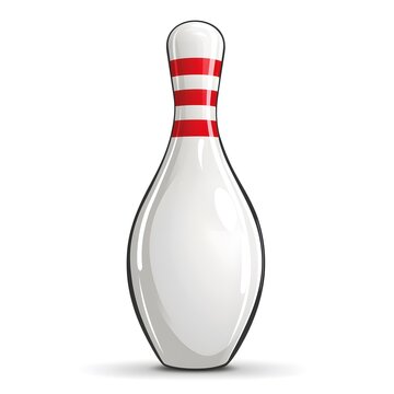 2d entertainment icon of a bowling alley pin  for a fun arcade   gaming isolated on a white background