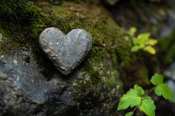 Obraz premium The shape of a love heart. Generative AI