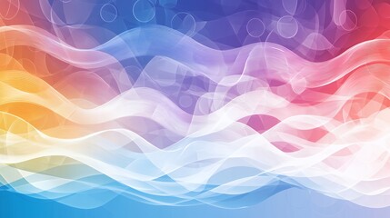 Fototapeta premium Vibrant Rainbow Wave Abstract Background