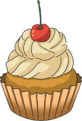 체리가올라간 컵케이크