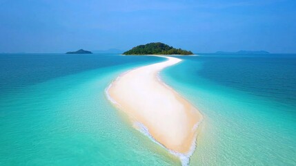 Naklejka premium Tropical Island Sandbar