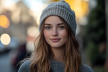 a lovely smiley woman. Generative AI