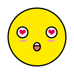 Fototapeta premium Yellow emoji showing facial expressions
