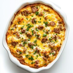 Cheesy Breakfast Casserole with Sausage