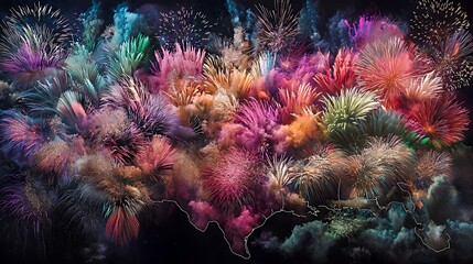 A Celebration of Fireworks: A Vivid Display of Light and Color