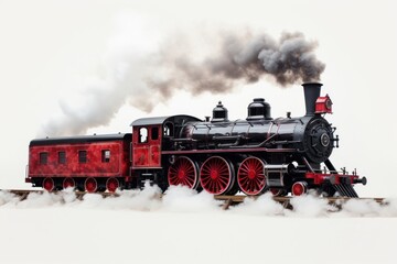 Naklejka premium Train locomotive vehicle railway.