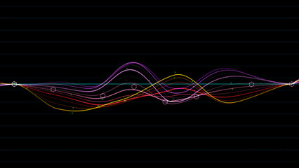Abstract multi colored curve chart.