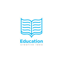 Creative Book Concept Logo Design Template