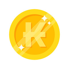 Obraz premium A gold coin icon vector with sparkling details, ideal for representing world currency coins in finance, gaming, or digital applications