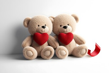 Adorable Teddy Bears: A Sweet Romantic Valentine's Day Image