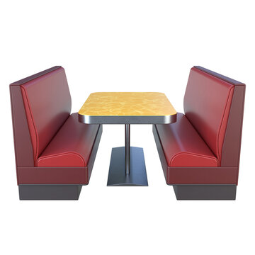 Diner Booth isolated on white