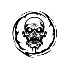 illustration of a skull on a white background