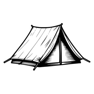 recommend clip art: camping tent icon, outline style
