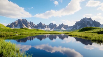 Fototapeta premium Mountain Lake Reflection