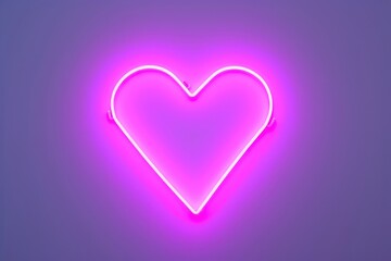 Pastel neon mini heart light purple line.