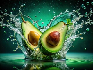 Vibrant Avocado Splash: Architectural Photography of Modern Design