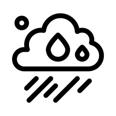 raindrop line icon