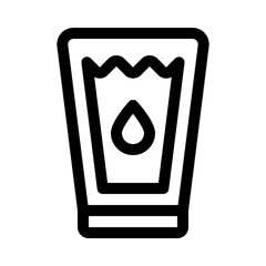glass of water line icon