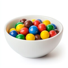 a bowl of colorful chocolate marbles