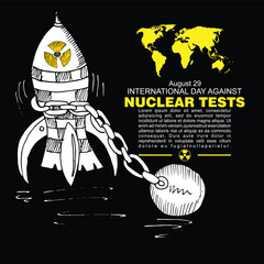 International Day Against, Nuclear Tests, poster vector