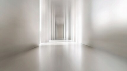 Fototapeta premium Blurred Corridor in Hospital or Clinic Setting with Light Reflection