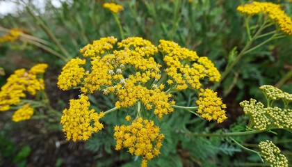 Close-up of vibrant yellow wildflowers in full bloom.